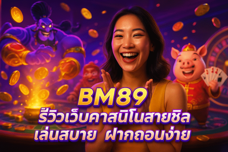 BM89 รีวิวเว็บคาสิโนสายชิล เล่นสบาย ฝากถอนง่าย